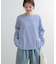 ラウンドヘムボーダーロングTシャツ