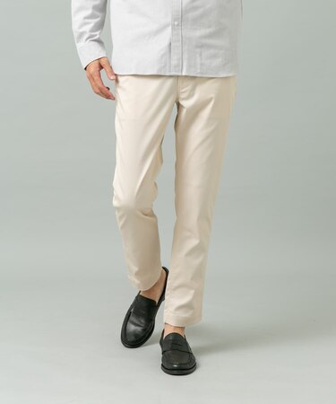 『SHORT(9分丈)サイズ ／ XLサイズあり』スリムストレッチテーパードチノパンツ