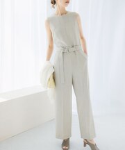 ベルト付サマーツイードオールインワン