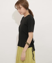 オーガニックコットンバックカシュクールトップ