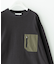 ヘビーウェイトナイロン布帛ポケットロングスリーブTシャツ