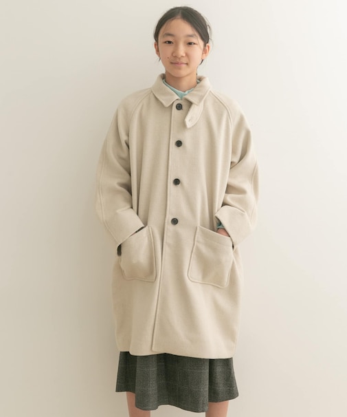 『WEB／一部店舗限定』ステンカラーウール混コート(KIDS)