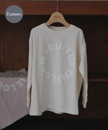 『別注』FRUIT OF THE LOOM×DOORS　サークルロゴ長袖Tシャツ(KIDS)