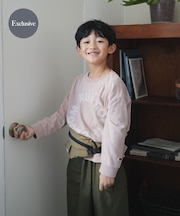 『別注』FRUIT OF THE LOOM×DOORS　サークルロゴ長袖Tシャツ(KIDS)
