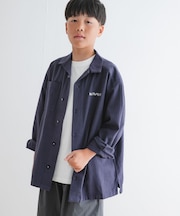 『WEB／一部店舗限定サイズ』 『セットアップ対応』 オープンカラーロゴ刺繍シャツ(KIDS)