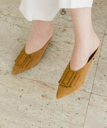 F by ROSSO　バックルデザインミュール