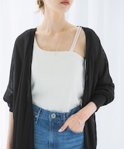 抗菌防臭カップ付デザインタンクトップ