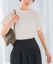 UVカットフレアスリーブカットソー