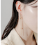 メタルサークルロングチェーンピアス