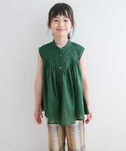 『親子リンク』コットンボイルV切替ブラウス(KIDS)