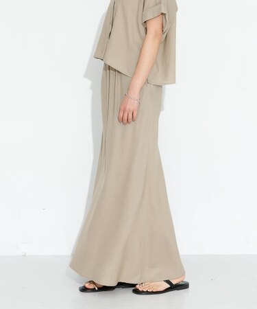 リネン混セミマーメイドスカート