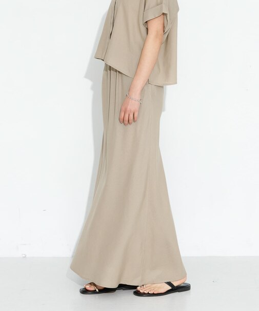 リネン混セミマーメイドスカート