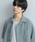 『ユニセックス』オープンカラールーズシャツ(5分袖)