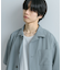 『ユニセックス』オープンカラールーズシャツ(5分袖)