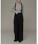 サスペンダー付きタックパンツ