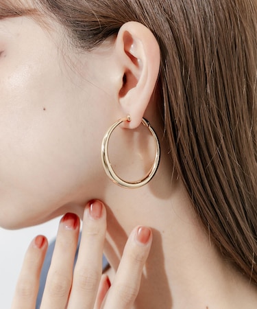 メタルビッグフープイヤリング