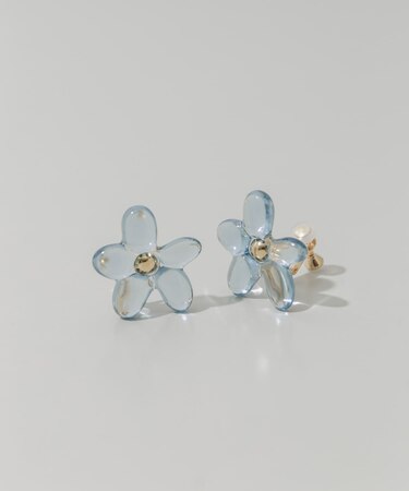 カラークリアフラワーイヤリング