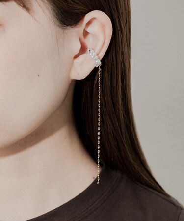 ランダムパールチェーンイヤカフ