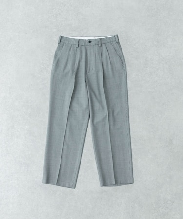 new basic ウールツイルワイドスラックス