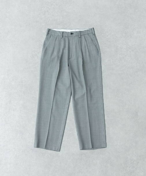 new basic ウールツイルワイドスラックス