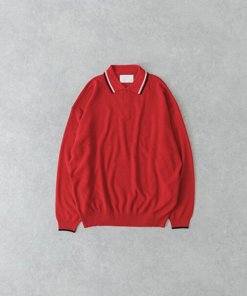 URBAN RESEARCH iD　カノコオーバーニットポロ ロングスリーブ