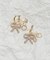 ビジューリボンフープピアス