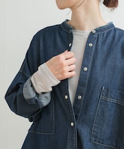 リネン混シアーロングTシャツ