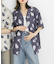 『ユニセックス』ボタニカルオープンカラーショートスリーブシャツ