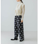 crinkle crinkle crinkle　velvet embroidery pants