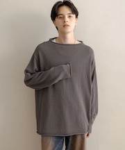 コットンタッチロールネックニット