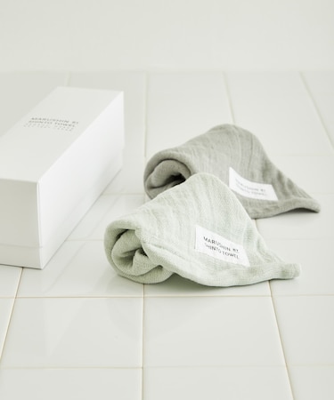 『WEB限定』MARUSHIN by SHINTO TOWEL ランダムガーゼ ハンドタオル 2枚セット