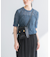 new basic　リネン混ワッシャーハーフスリーブニット