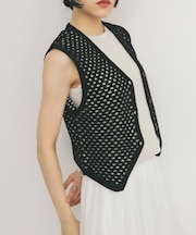 ループヤーンメッシュベスト