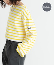 『WEB／一部店舗限定』『別注』Le minor×UR　Border cropped Tee