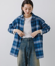 『ユニセックス』ヘビーネルオンブレーチェックシャツ