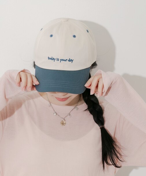 バイカラーコットンキャップ