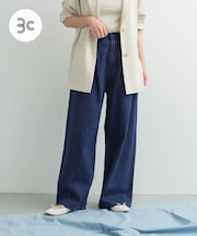 Denim Tuck Wide Pants