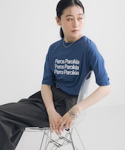 シアープリントカラーTシャツ