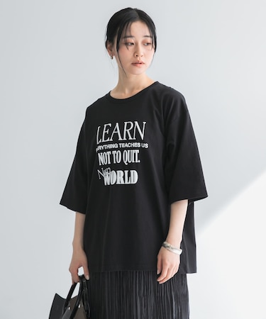 ロゴプリントルーズTシャツ