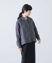 ラミースタンドカラーショートシャツ