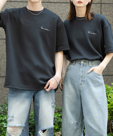 『一部WEB限定カラー』『ユニセックス』シシュウダンボールポンチショートスリーブTシャツ