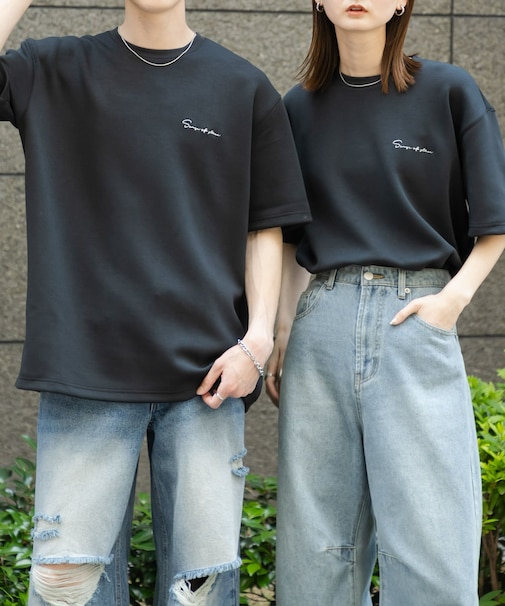 『一部WEB限定カラー』『ユニセックス』シシュウダンボールポンチショートスリーブTシャツ