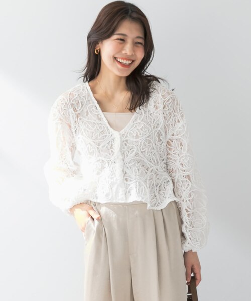 コードレース　ブラウス　CONNSE 黒　レース コードレースブラウスCONNSE 黒レース