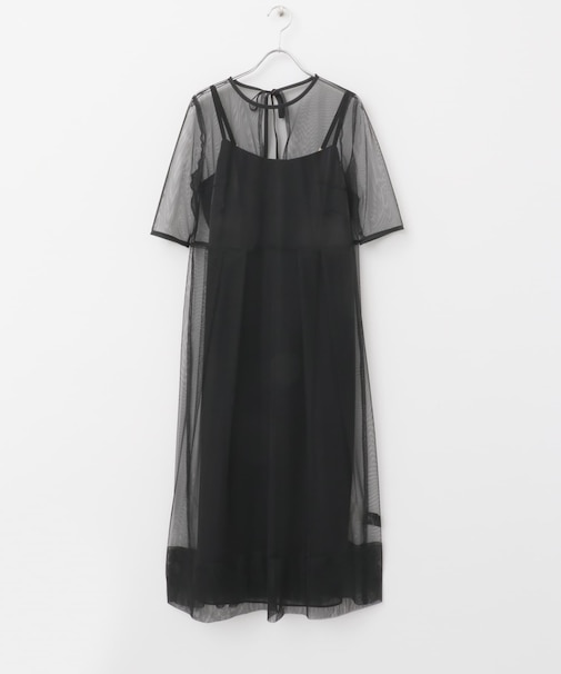 kaene　シャンブレーキャミドッキングドレス(lo)