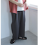 『セットアップ対応』『イージーケア』チェックリネンライクボリュームワイドパンツ