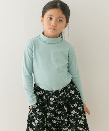 メローフリルリブタートルネックTシャツ(KIDS)