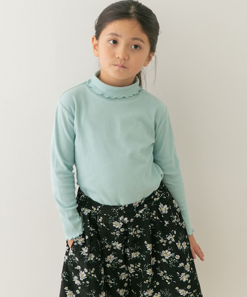 メローフリルリブタートルネックTシャツ(KIDS)