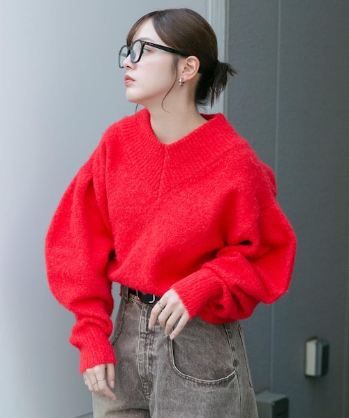 vinceざっくりスプリングニット　R32 vinceざっくりスプリングニット R32