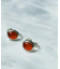 SMELLY so’　carnelian oval earring