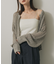 『一部WEB限定カラー』クルーネックラメメッシュカーディガン